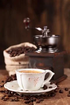 Cup of coffee. Stock Photos