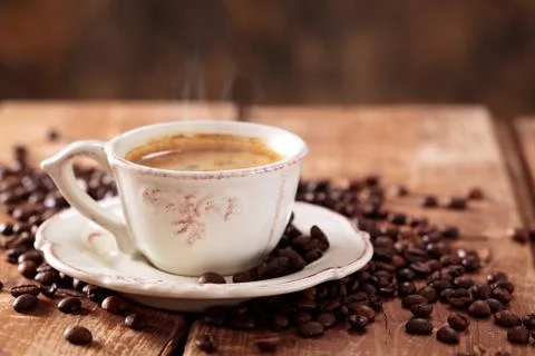Cup of coffee. Stock Photos