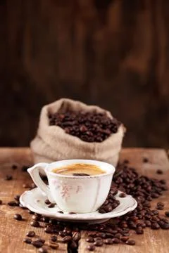 Cup of coffee. Stock Photos