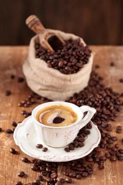Cup of coffee. Stock Photos