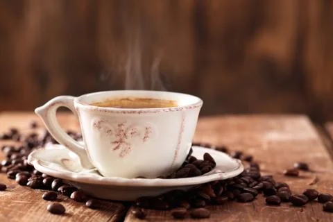 Cup of coffee. Stock Photos