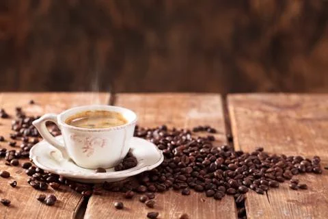 Cup of coffee. Stock Photos