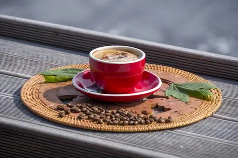 A cup of coffee. Foto stock