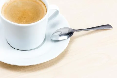 Cup of coffee with piece Stock Photos