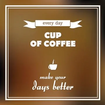 Cup of coffee poster Stock Illustration