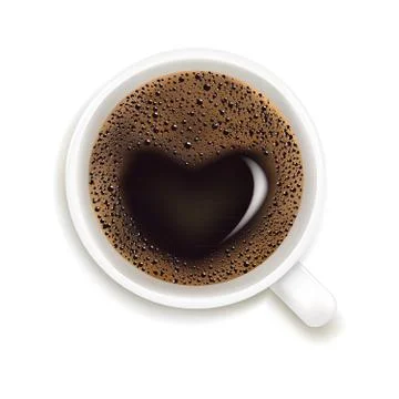 Cup of coffee with prediction of love, vector illustration Stock Illustration