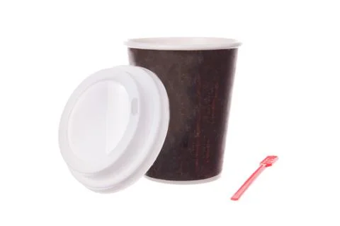 Cup of coffee with scoop Stock Photos