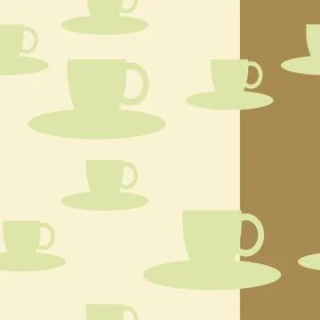 Cup of coffee seamless vector pattern bar design Illustrazione stock