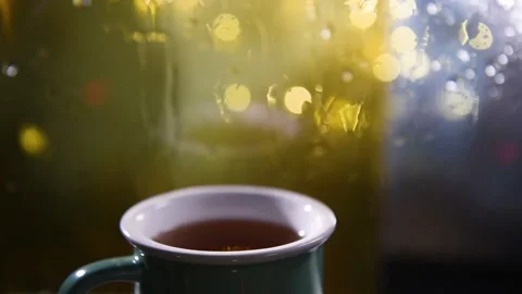 Cup of coffee with selective focus. Stock Footage 147033903