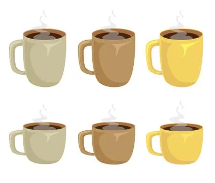 Cup of coffee set Stock Illustration
