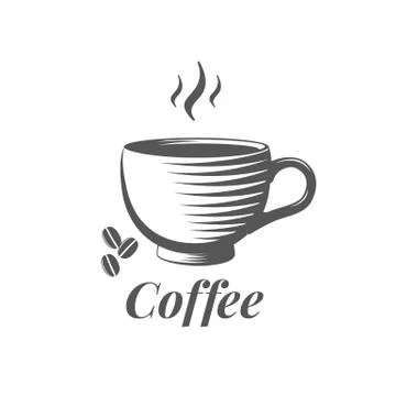 Cup of coffee sign Illustrazione stock