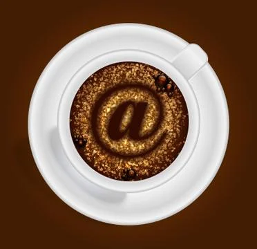 Cup of coffee with the sign Stock Illustration