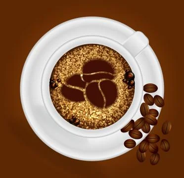Cup of coffee with the sign Stock Illustration
