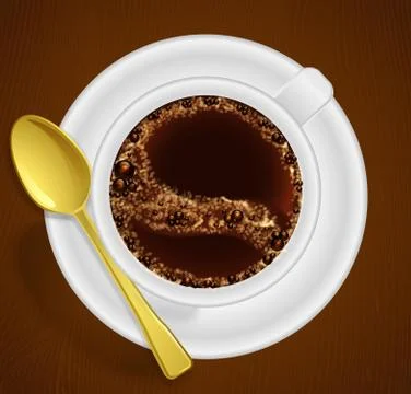 Cup of coffee with the sign Stock Illustration
