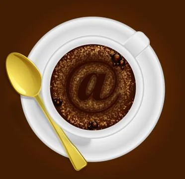 Cup of coffee with the sign Stock-Illustration