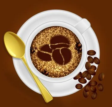 Cup of coffee with the sign Stock Illustration