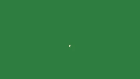 Cup of coffee on small dot it isolated on green screen background Stock Footage 336858700
