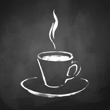 A cup of coffee with steam Stock Illustration
