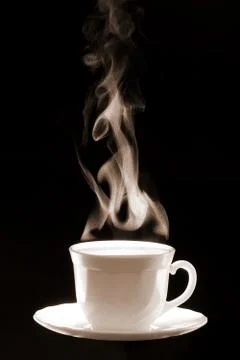 Cup coffee steam Foto stock