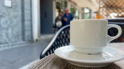 Cup of coffee on table Stock Footage 204007089