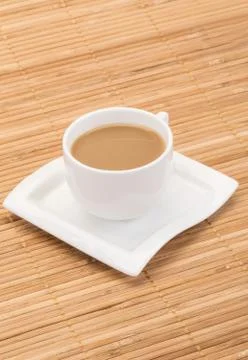 Cup of coffee on table Stock Photos