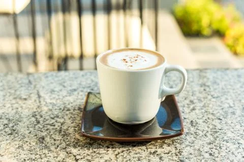 Cup of coffee on table Stock-Fotos