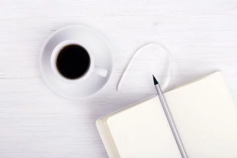A cup of coffee on the table. Stock Photos