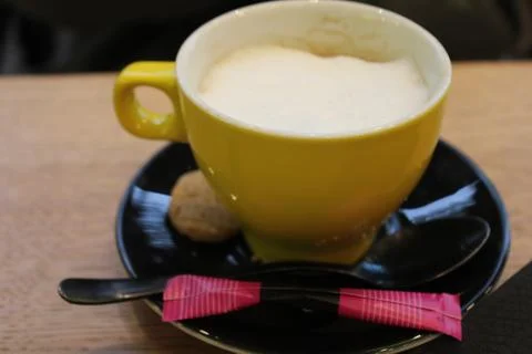 Cup of coffee on table Stock Photos