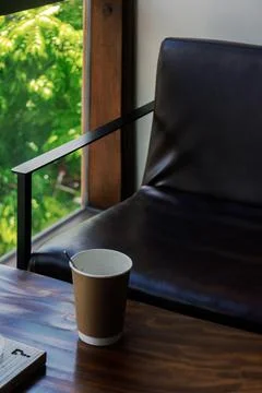 Cup of coffee on the table Stock Photos