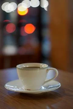 Cup of Coffee on the Table Stock Photos