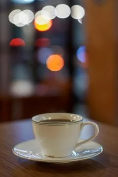 Cup of Coffee on the Table Stock Photos