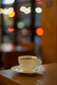 Cup of Coffee on the Table Stock Photos