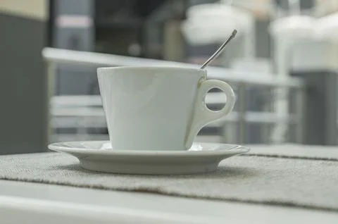 Cup with coffee on the table Stock Photos