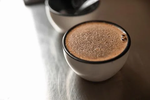 A cup of coffee for testing roasted process Stock Photos