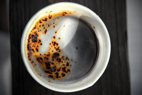 Cup of coffee top view Stock Photos