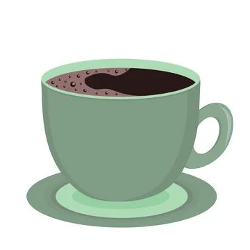 Cup of coffee on a transparent background Stock Illustration