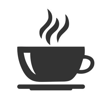 Cup of coffee vector icon isolated on white background Stockillustratie