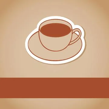 Cup of coffee. Vector illustration for bar or cafe Stock-Illustration