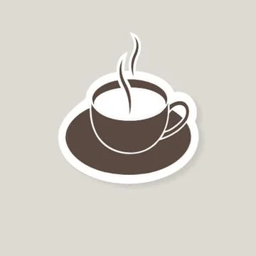 Cup of coffee. Vector illustration for bar or cafe Stock-Illustration