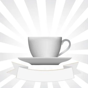 Cup of coffee, vector illustration Illustrazione stock