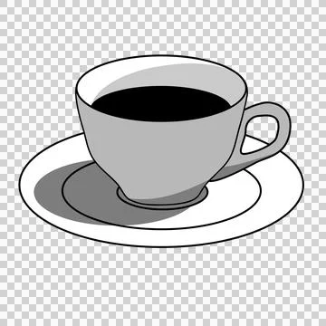 Cup of coffee vector image on a transparent background Stock Illustration