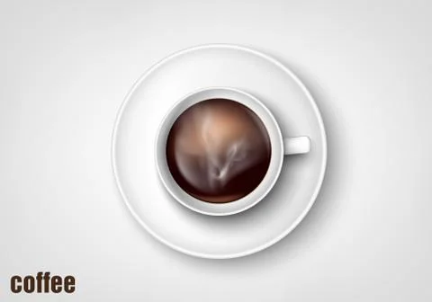 Cup of coffee on a white background Stock Illustration