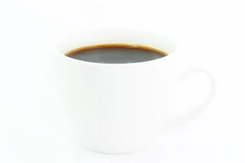 Cup of coffee on white background Stock Photos