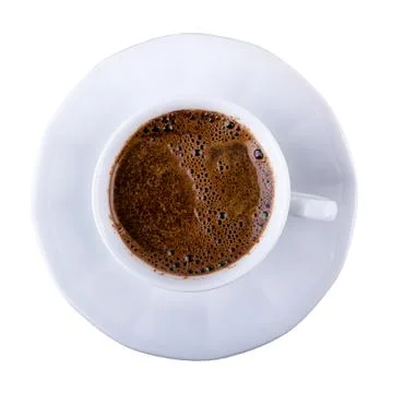 Cup of coffee on a white background Foto stock