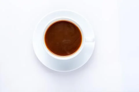 A cup of coffee on a white background Stock Photos