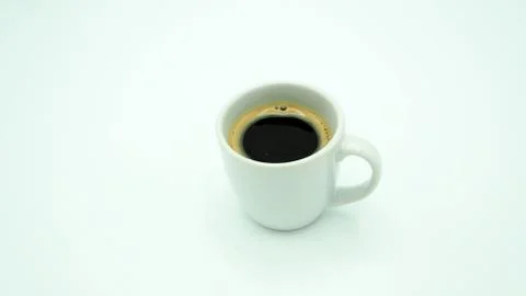 Cup of coffee on white background. Stock Photos