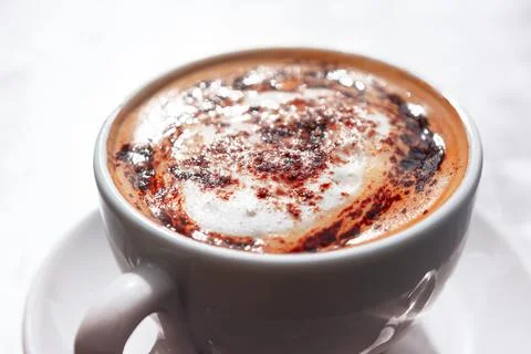 Cup of coffee at white background Stock Photos