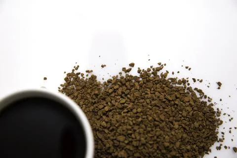 Cup of coffee on white background Foto stock