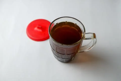 A cup of coffee on a white background Stock Photos