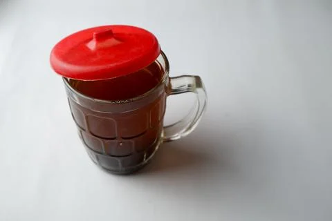 A cup of coffee on a white background Stock Photos